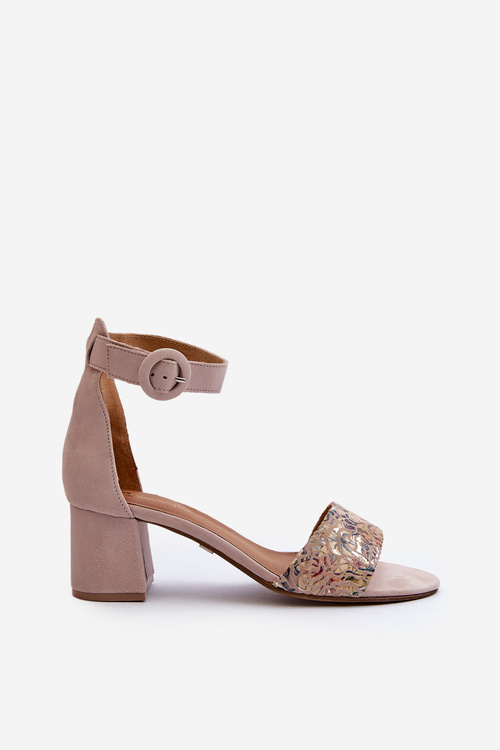 Sandály Na Podpatku Maciejka 04141-49 Béžové