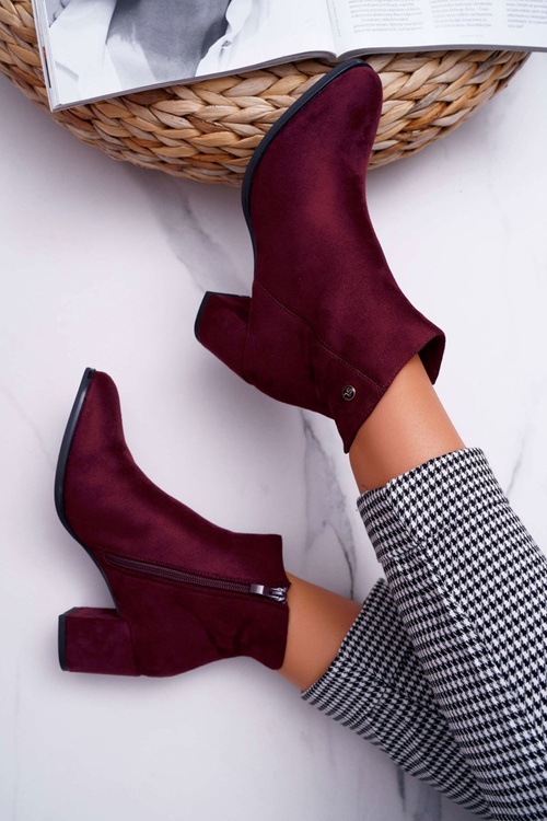 Dámske vysoké podpätky Sergio Leone Burgundsko BT520