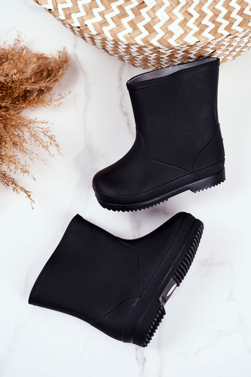 Detský gumový galoshes čierna klasická uspávanka