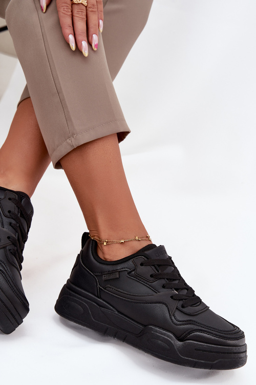 Dámske Tenisky Na Platforme Big Star SS274589 HI-POLY SYSTEM Čierne