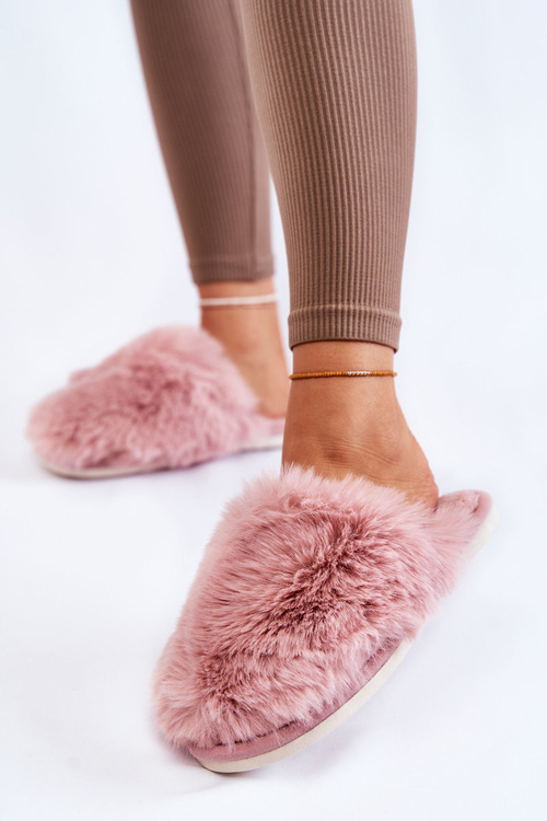 Dámské kožešinové pantofle růžové Sheryl