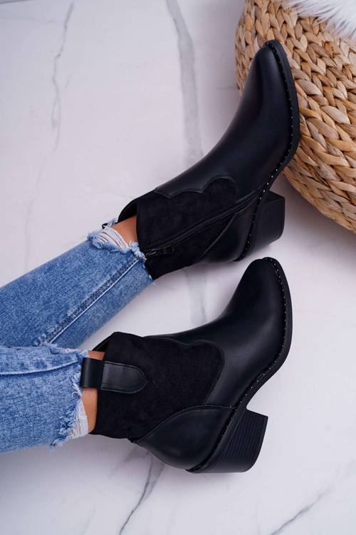 Dámske kovbojské topánky Black Barski 30-20