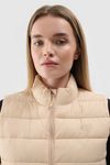 Dámský Péřový Bezrukávník S Límcem 4F Béžový 4FWAW24TVJAF139-83S