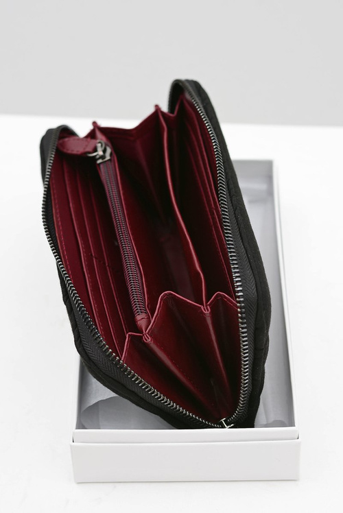 Veľká čierna dámska peňaženka