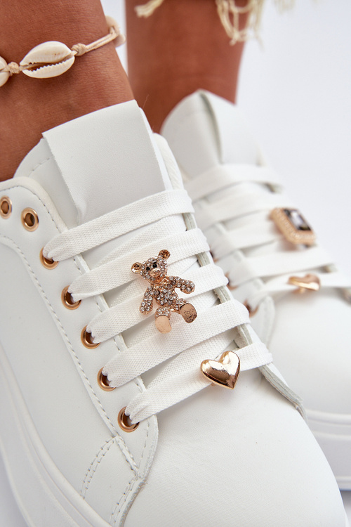 Dámske tenisky na platforme s bielymi ozdobami Herbisa