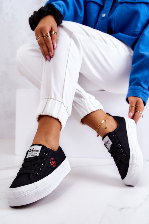 Tenisky na platformě Lee Cooper LCW-22-31-0835L Černá
