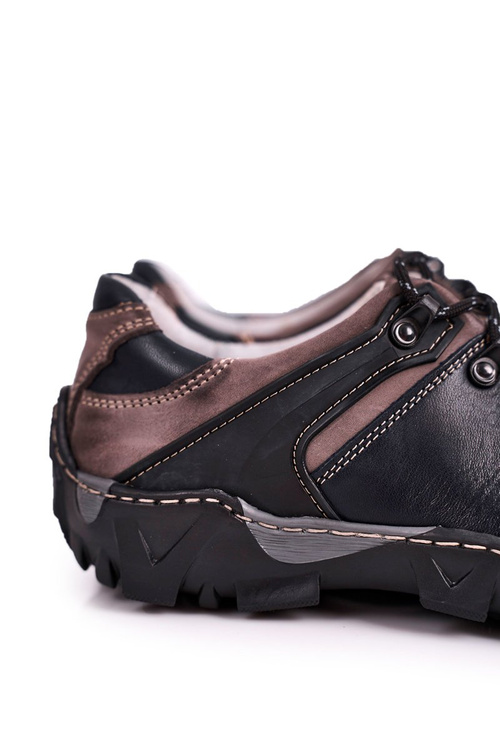 Pánské Trekové Boty Kožené BEDNAREK Tmavě