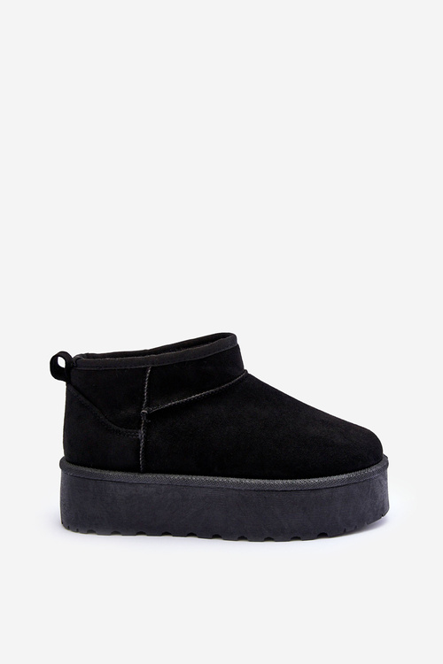 Suede Snow topánky na platforme Black Corcoran