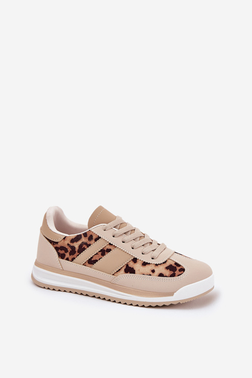 Športová Obuv Dámske Sneakers Leopardie Béžovo-Hnedé Galabis