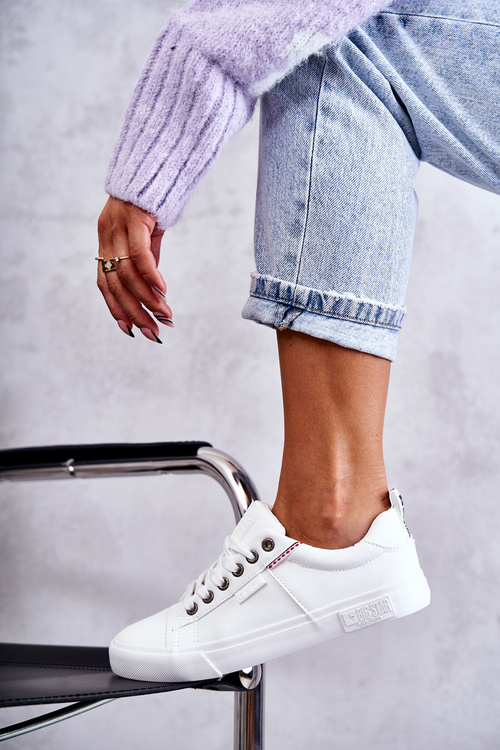 Dámské tenisky Kožené Big Star KK274005 Bílé