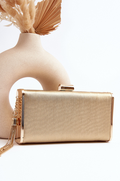 Malá formálna taška s lemovaným zlatým chiononom