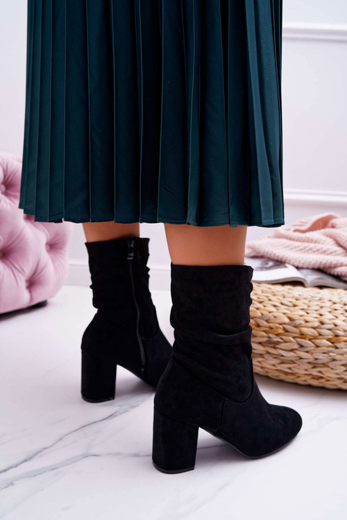 Dámske topánky na stĺpiku Suede Black Endless