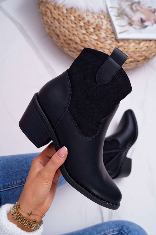 Dámske kovbojské topánky Black Barski 30-20