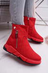 Dámské Sportovní Kotníkové Boty zateplené Červené SJ1938 Nefera