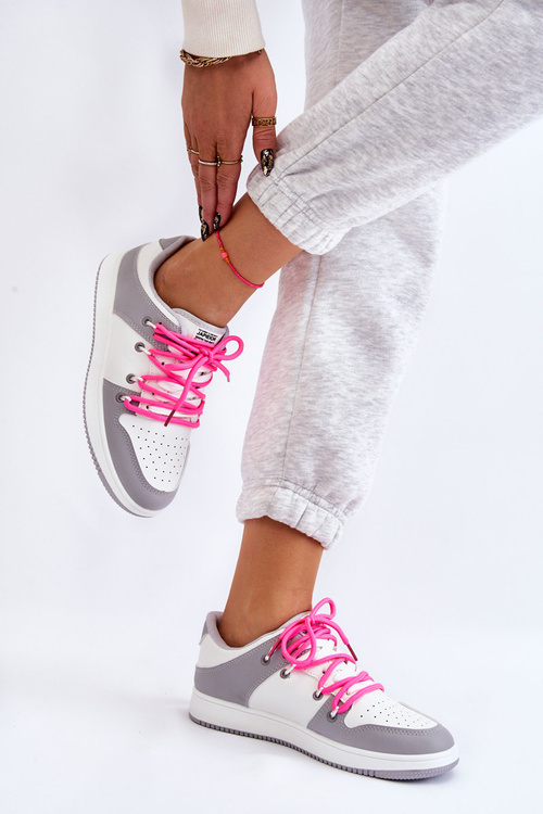 Dámska klasická dvojnásobná biela a šedá Jella