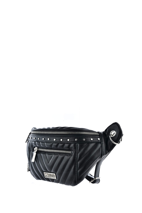 Kožená ledvinka s cvočky Big Star KK574063 Černá