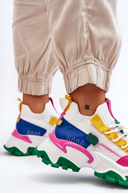 Dámské ponožkové tenisky Bílo-Zelená Keaton