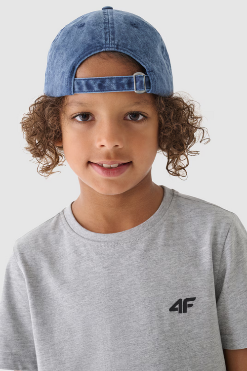 Chlapčenské Tričko Hladké Bavlnené Šedé 4F 4FJWMM00TTSHM1626-25S