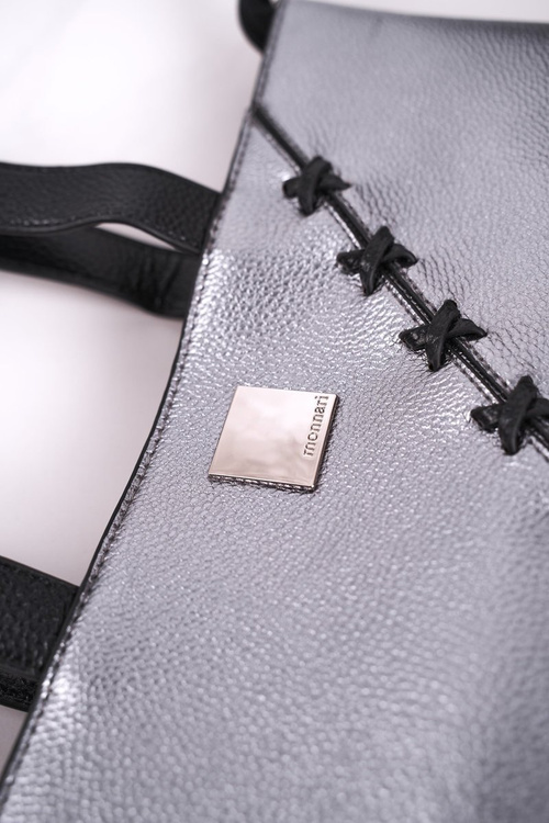 Velká Dámská kabelka Shopper MONNARI BAG0840-022 Stříbrná