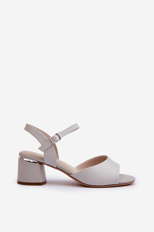 Dámske sandále na nízkom opätku z eko kože Sergio Leone SK876 Šedé