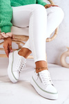 Športové topánky na bielej a zelenej platforme Louisa