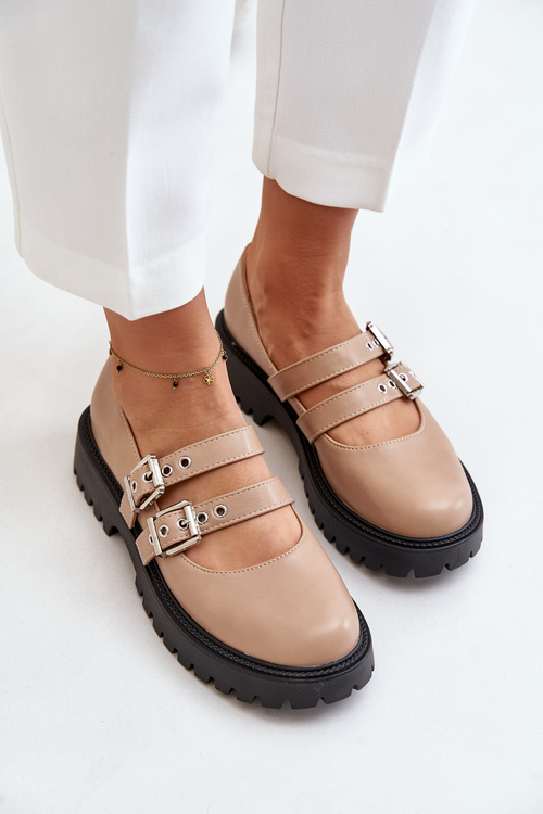 Dámske Polobotky S Pásikmi Eko Koža Terione