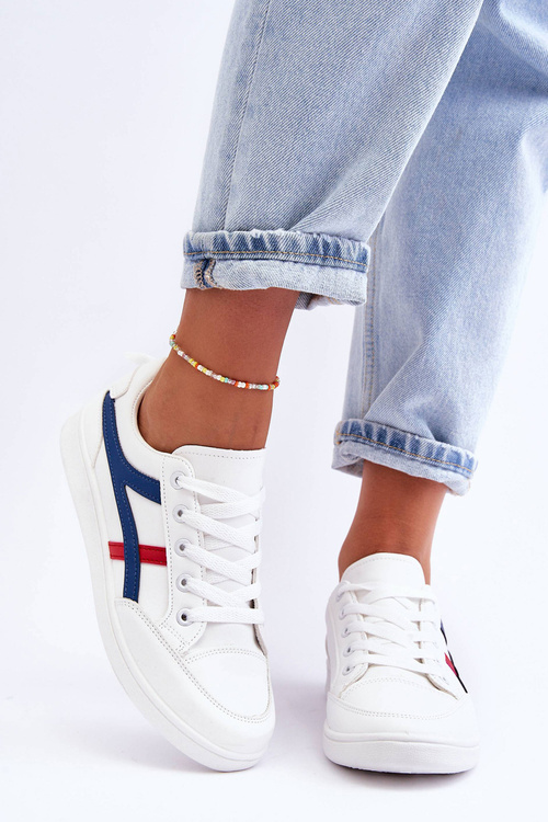 Dámské sportovní boty nízké se pásky bílé Alemessa