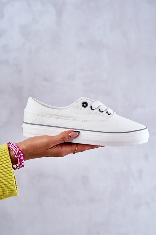 Dámske materiálne tenisky Veľká hviezda KK274017 biela