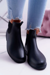 Čierne dámske matné galoshes Nibraso