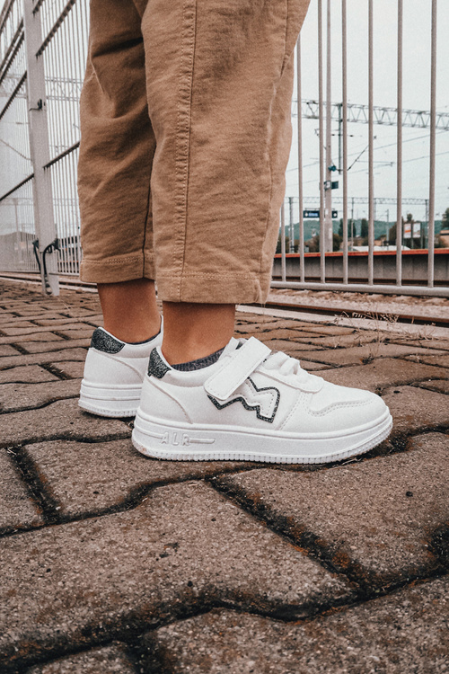 Detský športový športový suchý zips suchý zips čierny Santi