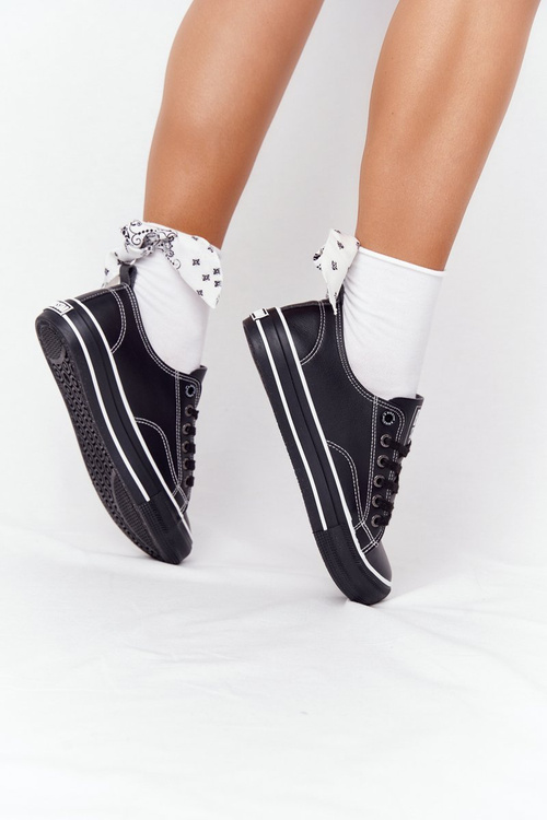 Dámské Kožené Tenisky BIG STAR HH274145 Černé