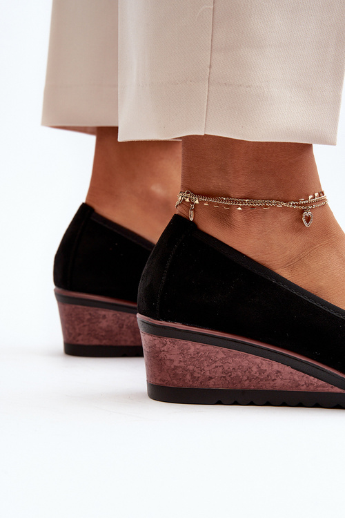 Dámske topánky na podpätku čierne Belli