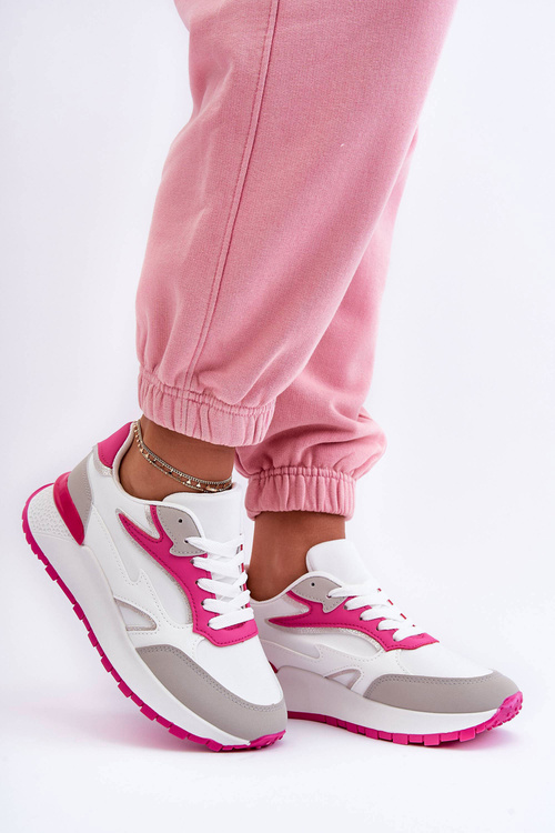 Dámské sportovní boty na platformě bílo-růžové Henley