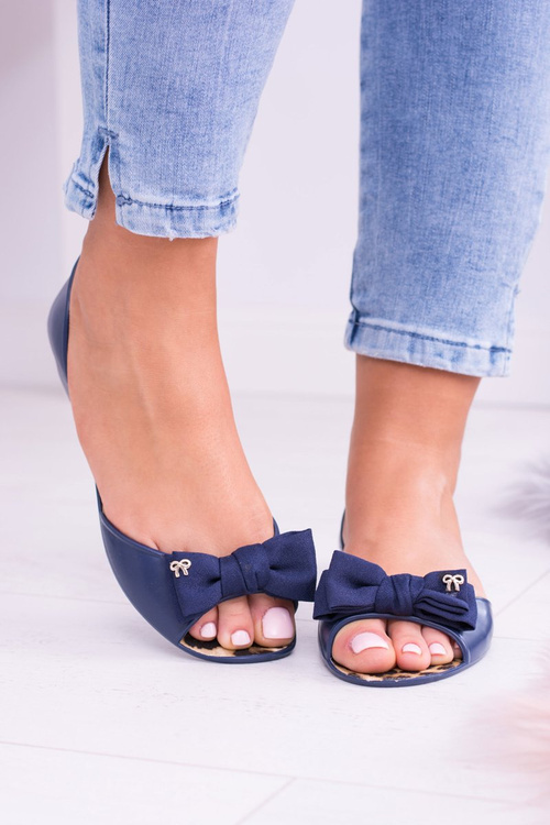 Tmavě Modré Gumová dámská balerína Victoria