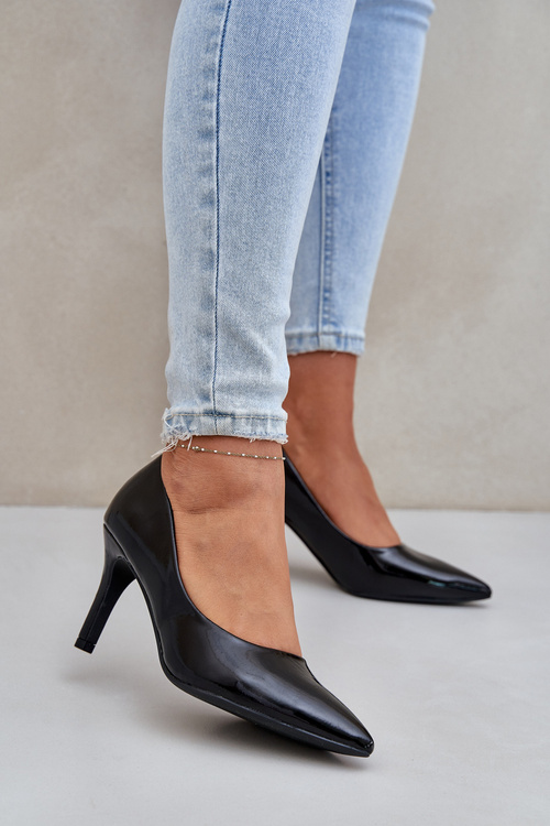 Lodičky Z Lakovanej Eko Kože Čierne Sanalitia