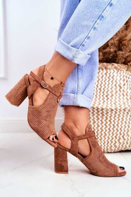 Dámske sandále na bronzovom kire Openwork Post