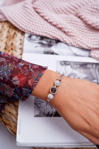 Dámský Náramek se Zirkony Růžové Zlatý strom Nemdar