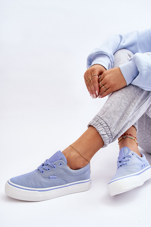 Látkové tenisky na platformě Big Star LL274145 modrá