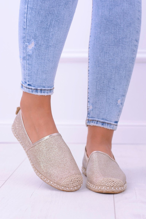 Ttřpytivé Espadrilky Lu Boo Zlaté