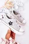 Dětské Tenisky Se Suchým Zipem BIG STAR HH374025 Stříbrné