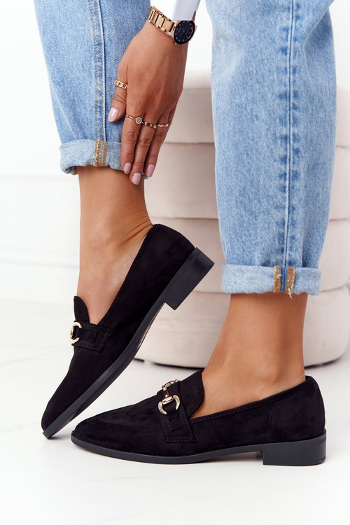 Elegantní Dámské Mokasíny S.Barski Semišové černé