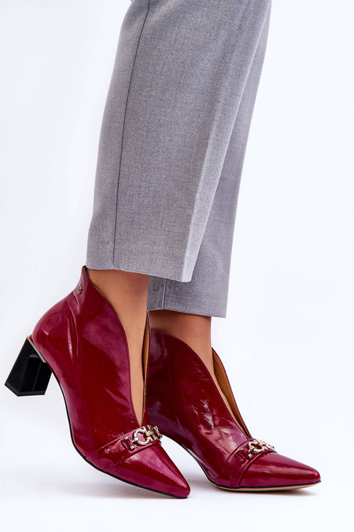 Kožené topánky na post Maciejka Post 05262-15 Fuchsja