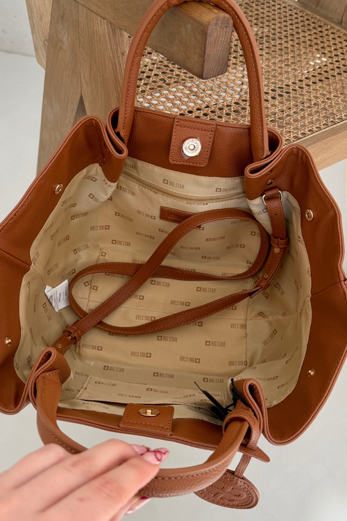 Dámska taška shopper z ekokože Big Star SS574004 camel