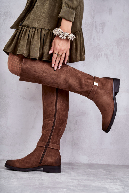 Dámske semišové ploché topánky hnedá Henrike