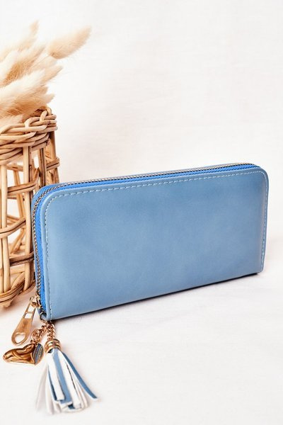 Velká Dámská Peněženka S Přívěskem Modrá
