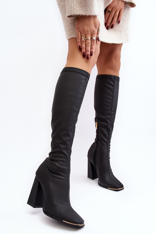 Ženské topánky na vysokom post čierne Rishabh