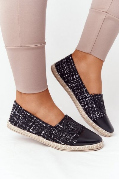 Elegantné ženské espadrilles čierne Be My Love
