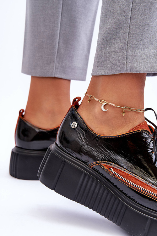 Dámske kožené topánky Maciejka 50740-18 Čierna