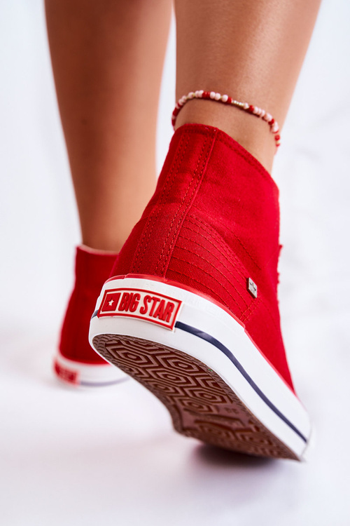 Dámske vysoké tenisky Big Star DD274334 Červené