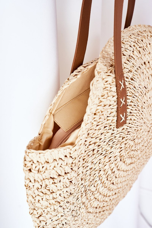 Opletená kabelka boho bruno rossi béžová